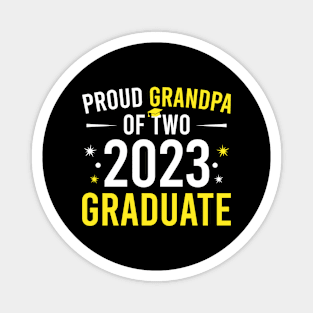 Proud Grandpa Of Two 2023 Graduate, Graduation Gift Magnet